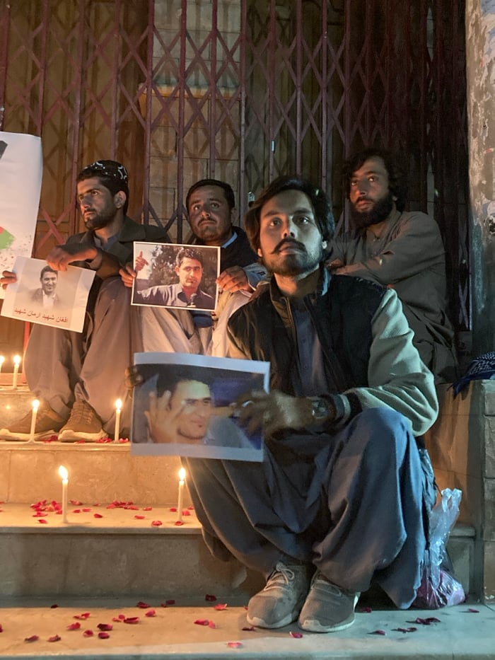 Candlelight vigil held on steps in Quetta, Pakistan