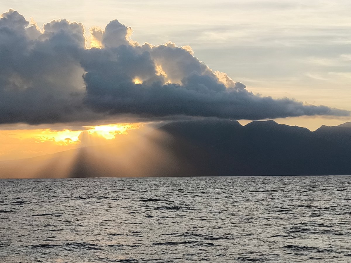 Sunset seascape photographed at unknown Indonesian coastal location
