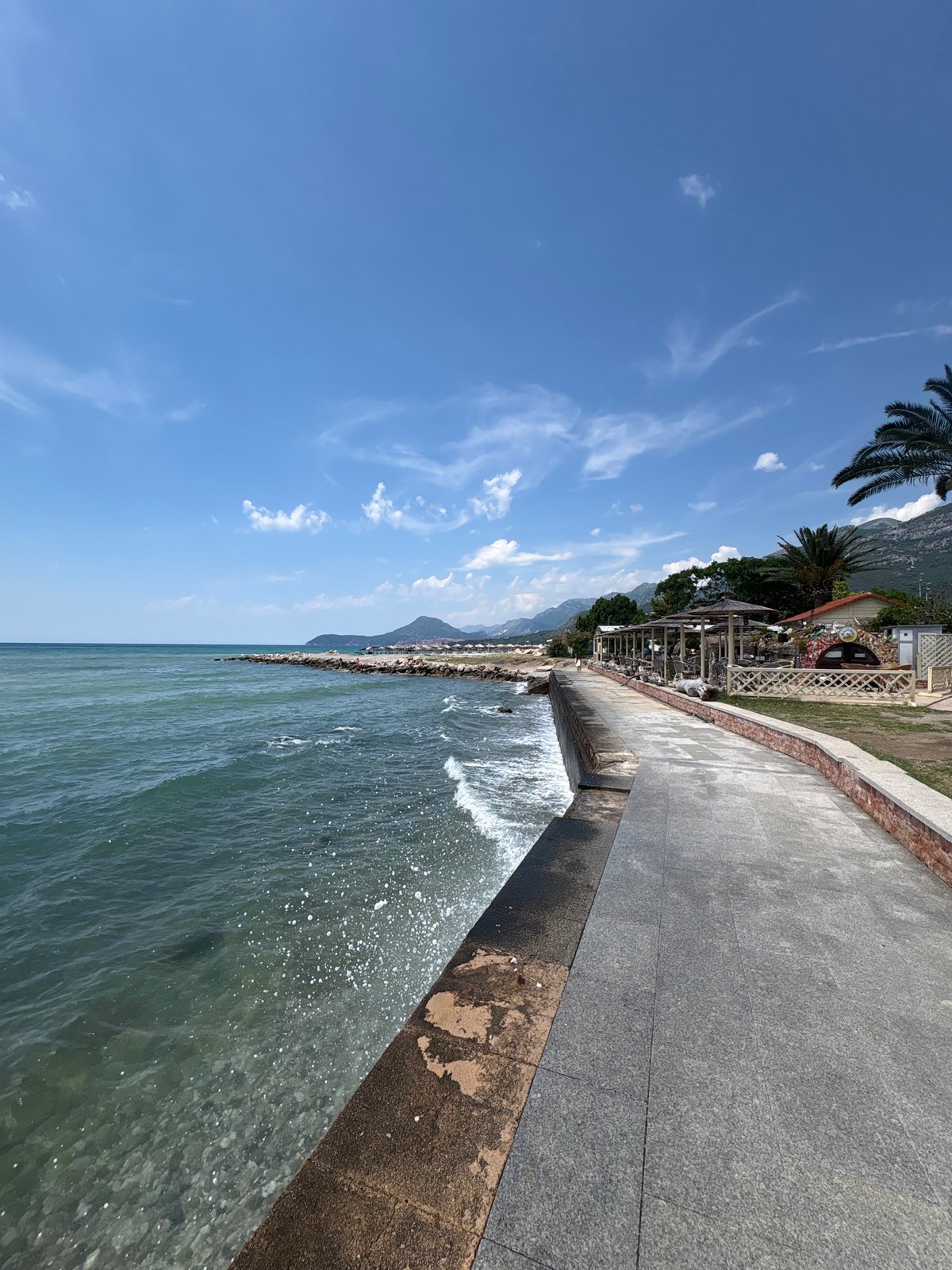 Summer day scenes captured along Bar Montenegro's Adriatic coast