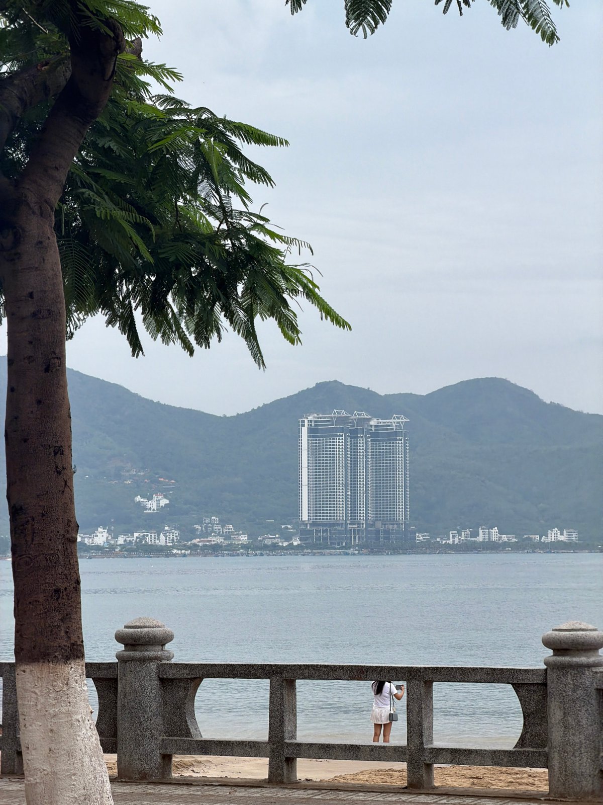 Morning coastal promenade views captured in Nha Trang, Vietnam