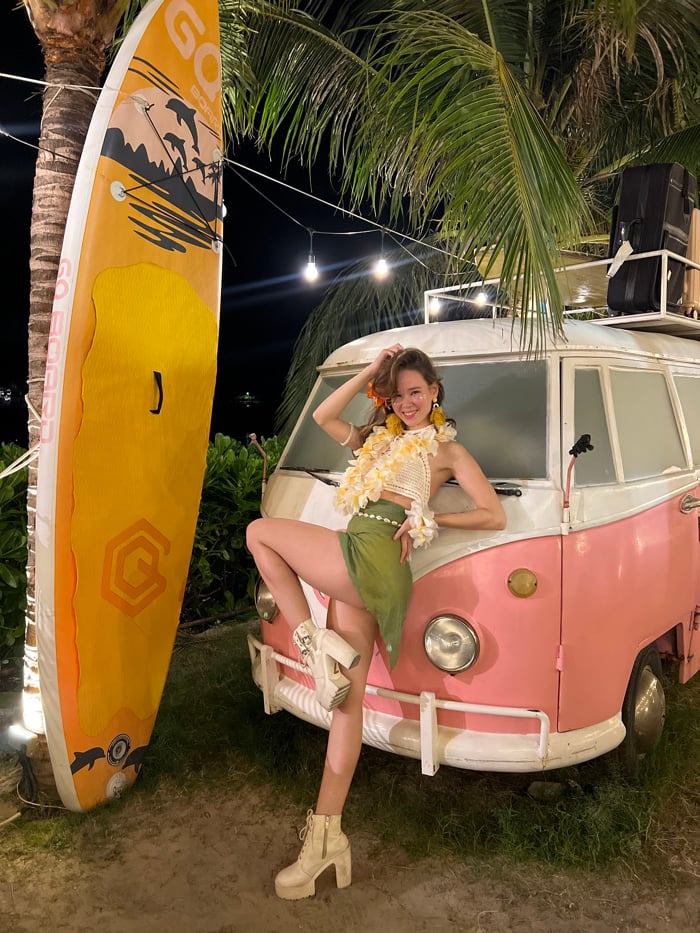 Nighttime social activities documented across Nha Trang beach venues
