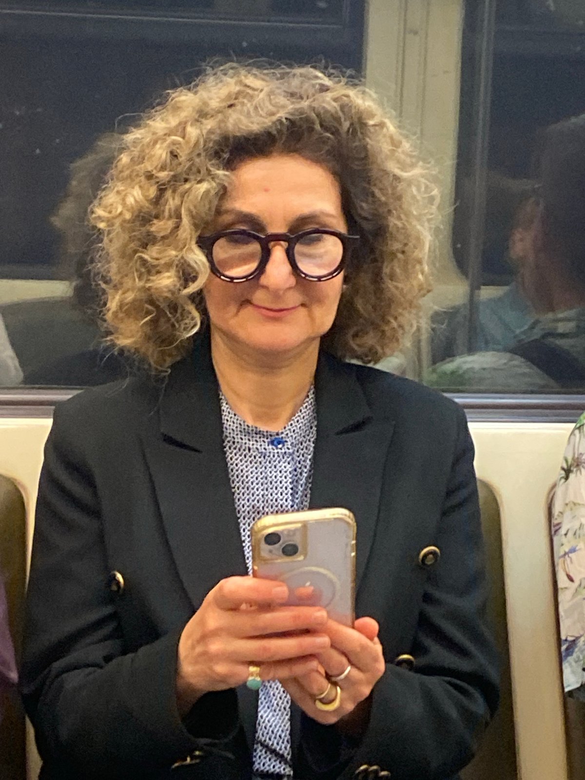 Passengers riding the Moscow metro on a quiet July morning