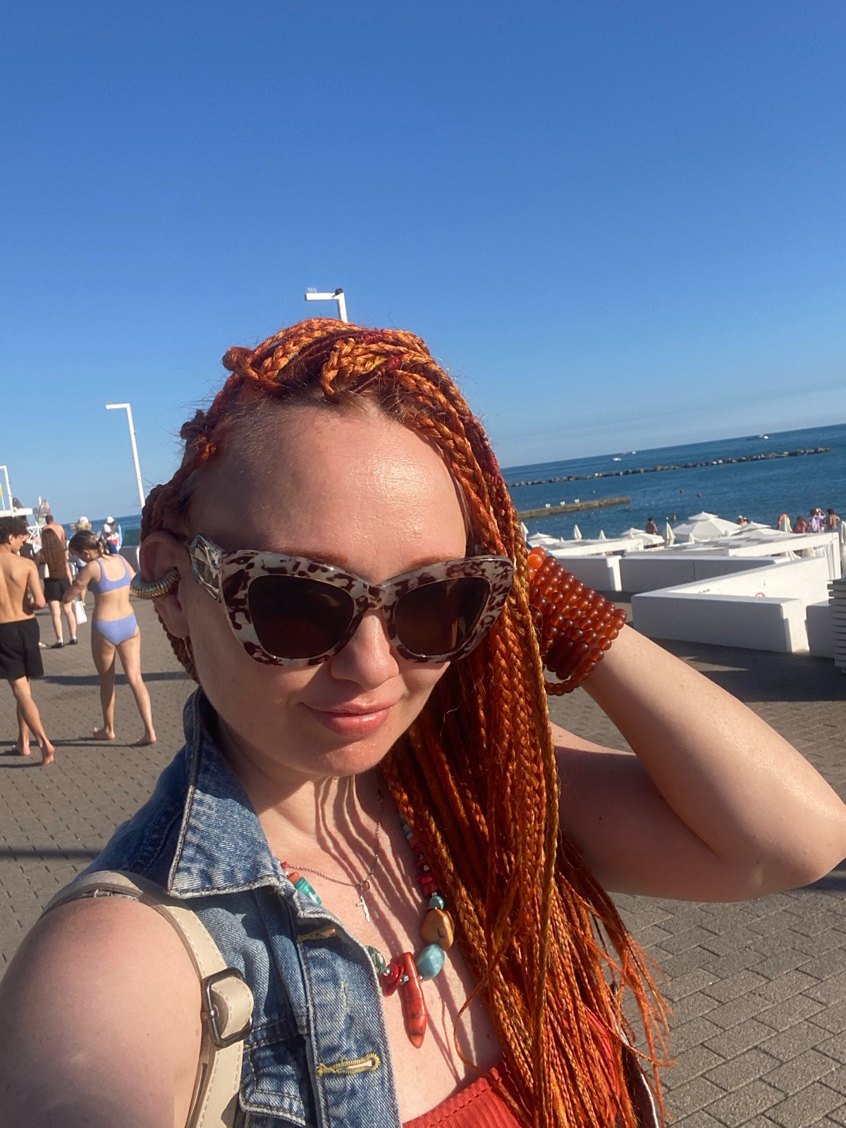 A summer afternoon along Sochi's marina and beachfront