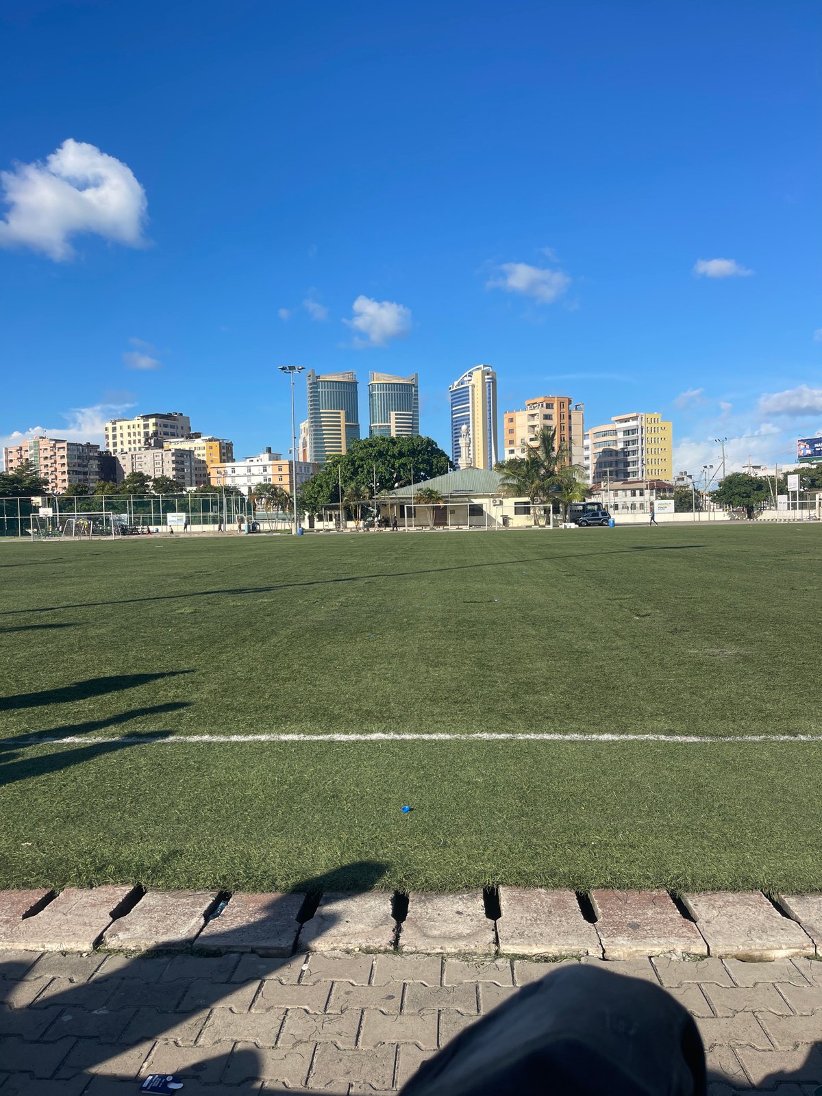 Football field observed in Dar es Salaam residential area