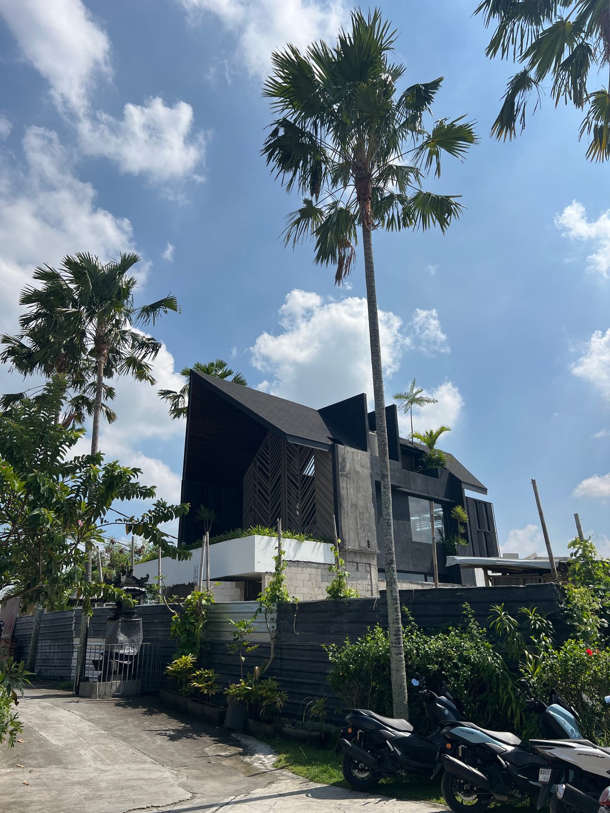 Modern building photographed against blue sky in North Kuta