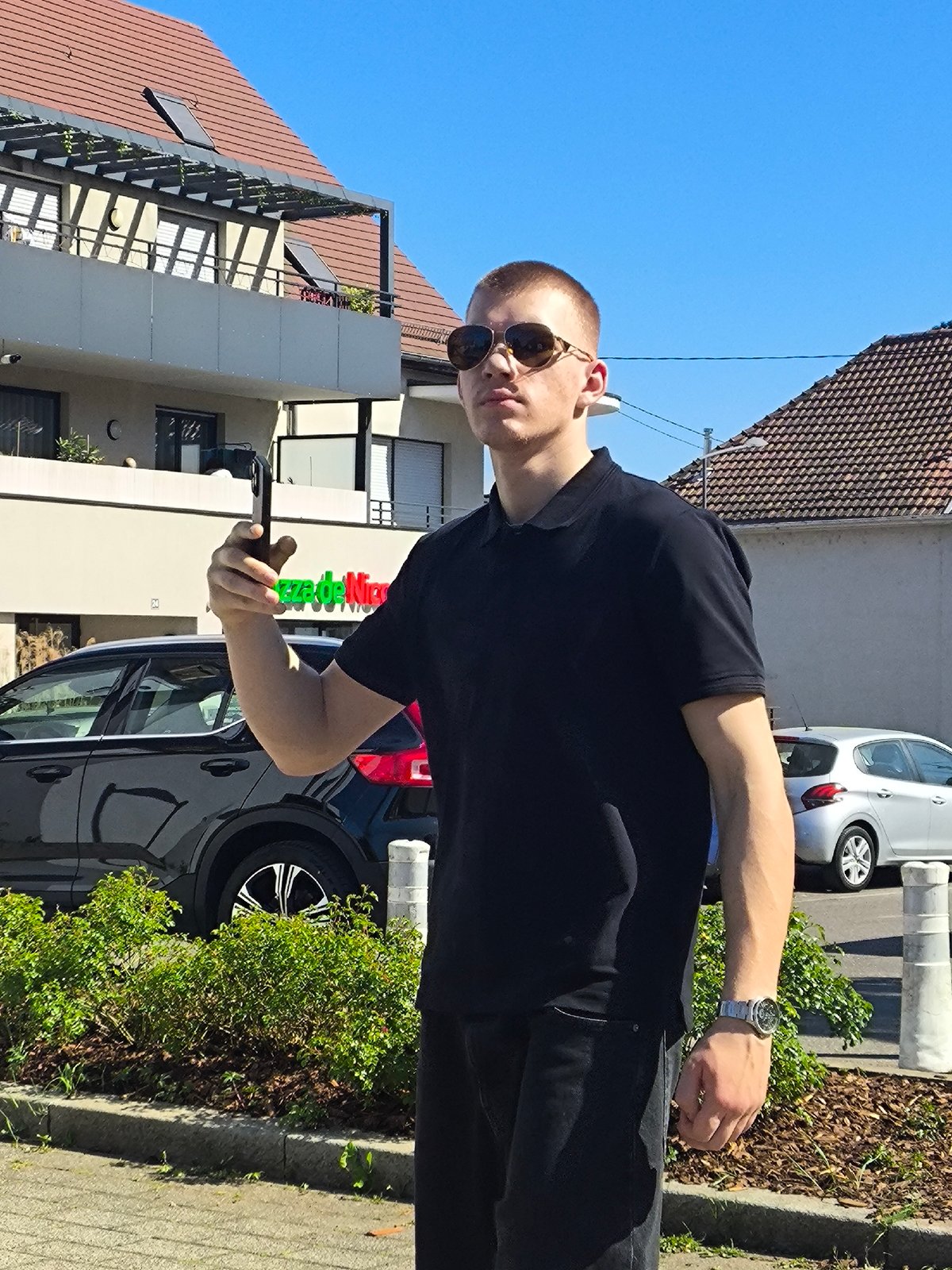 Everyday life documented in Hœnheim, France Saturday afternoon