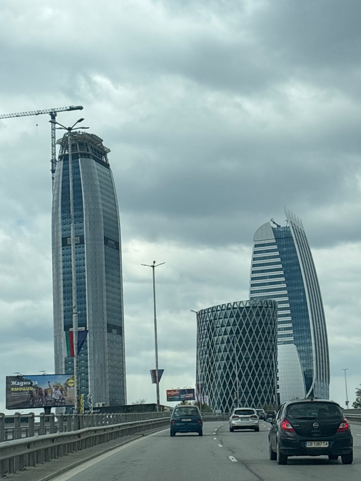 Construction progress visible on Sofia's Capital Fort building
