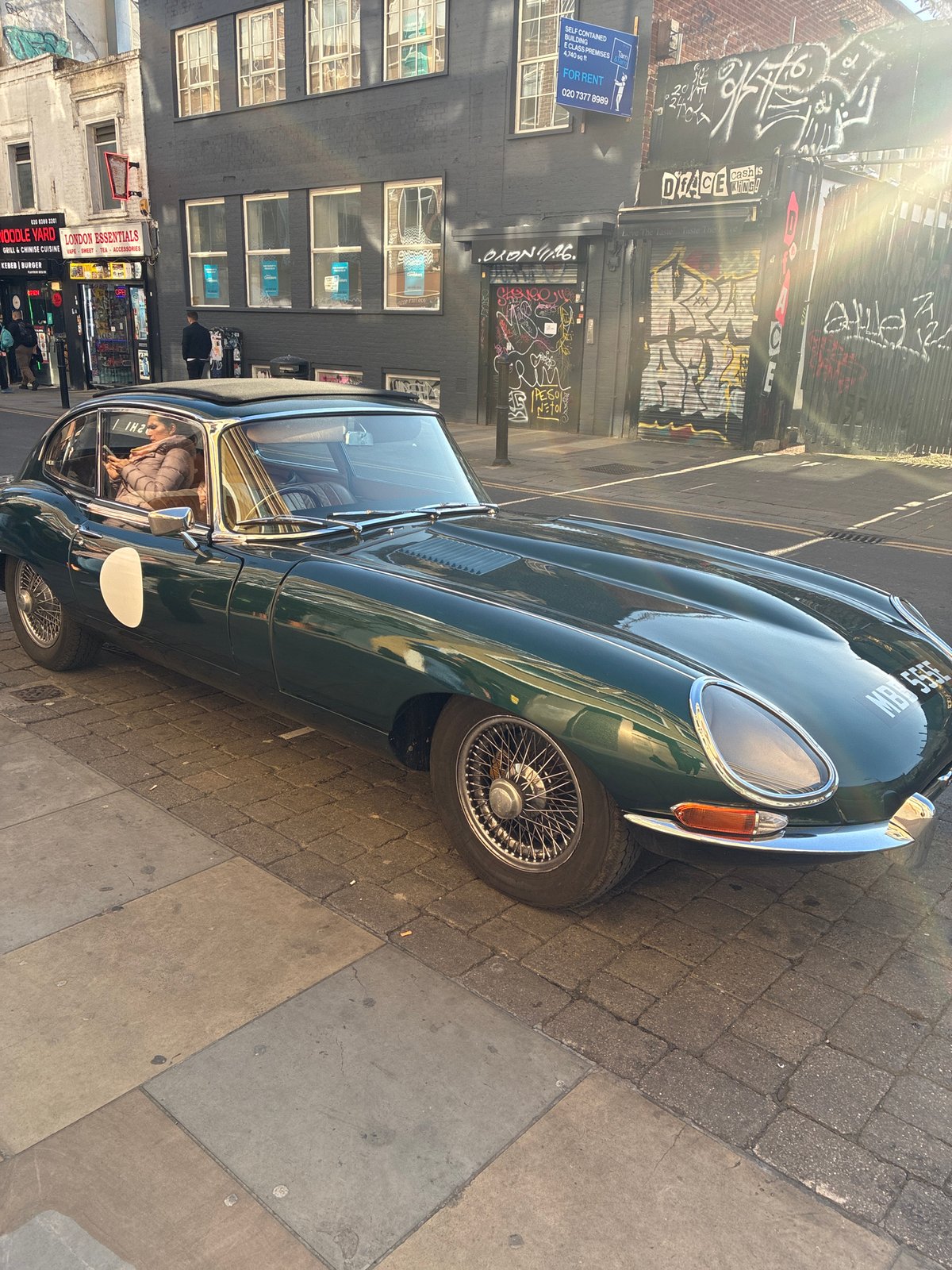 Classic Jaguar E-Type spotted on London street