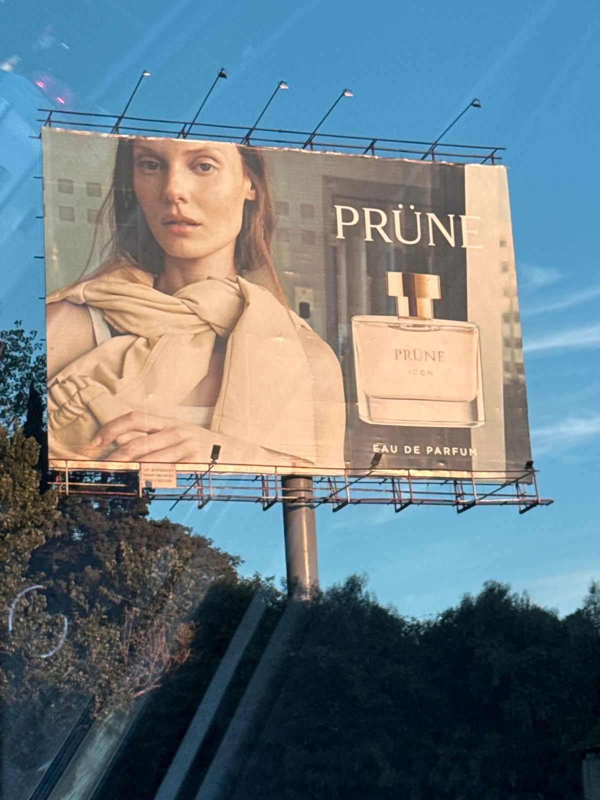 Perfume billboard spotted on Buenos Aires highway overpass