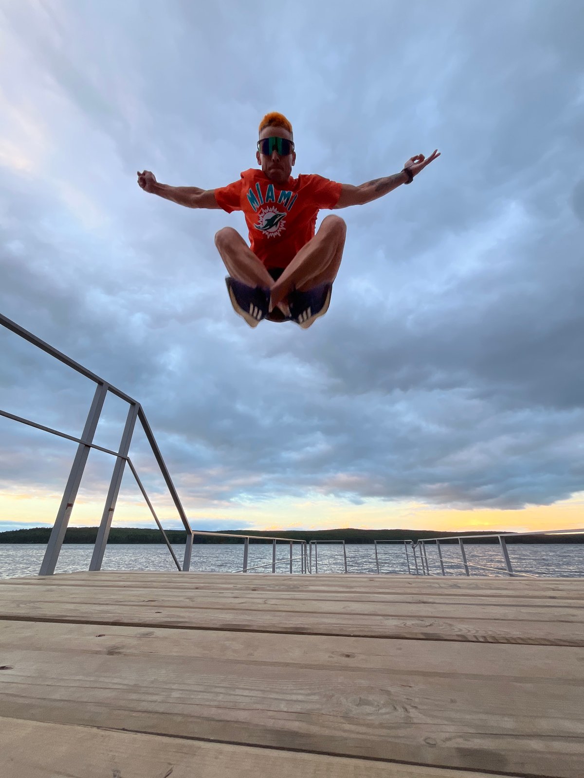 Dock jumps and kids playing on a Chaikovsky summer afternoon
