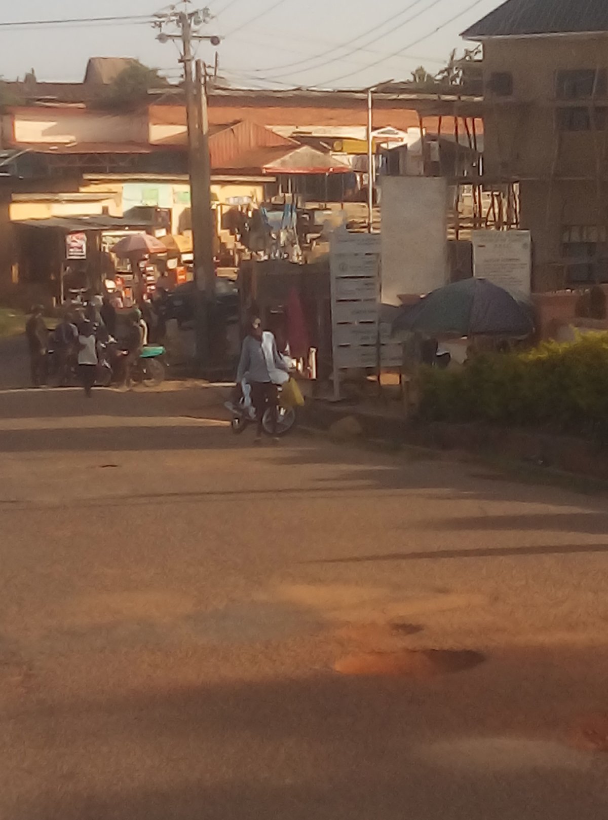 Urban street activity observed in mixed residential area