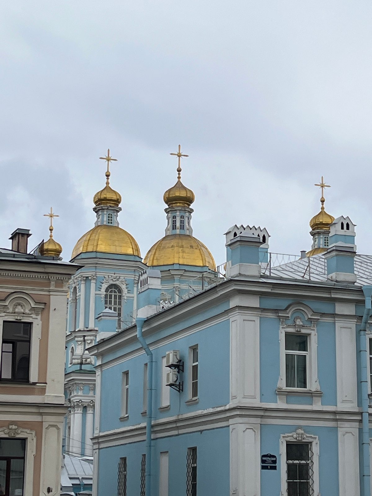 Saint Nicholas Naval Cathedral photographed in Saint Petersburg
