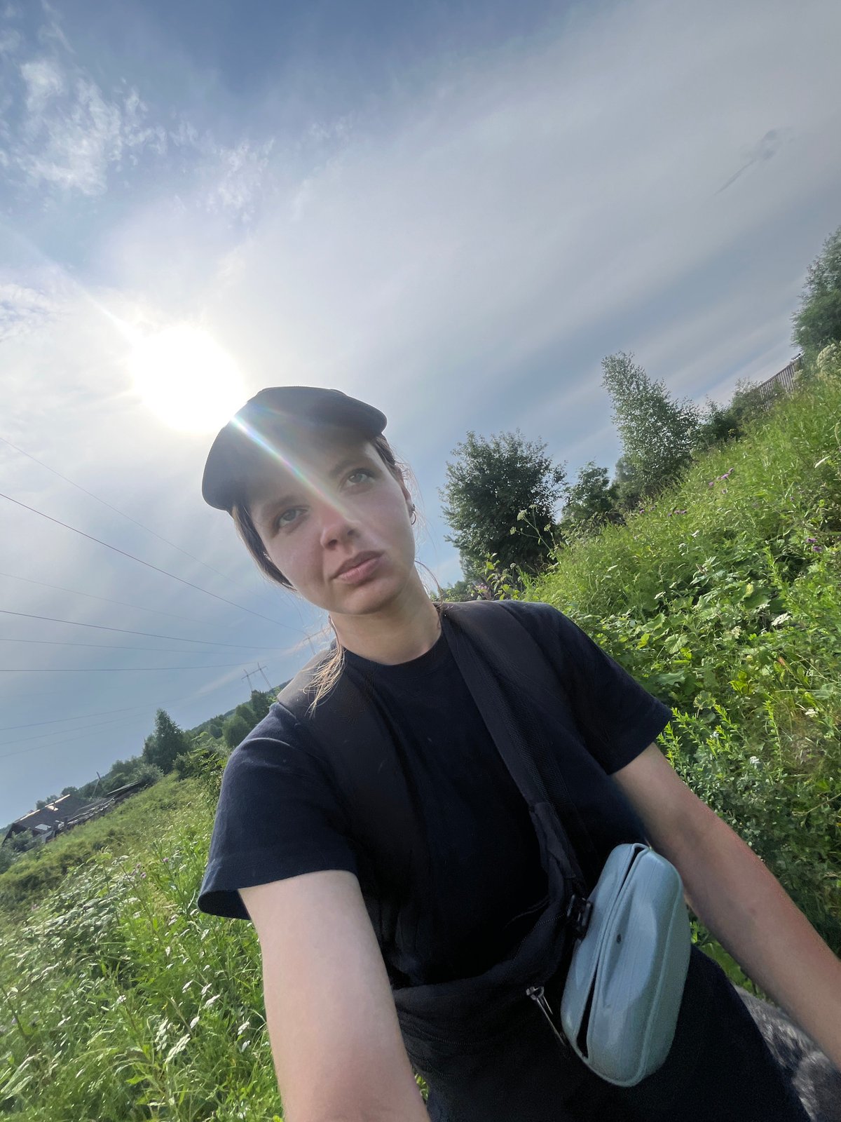 Sunny afternoon outing with a dog in Nizhny Tagil