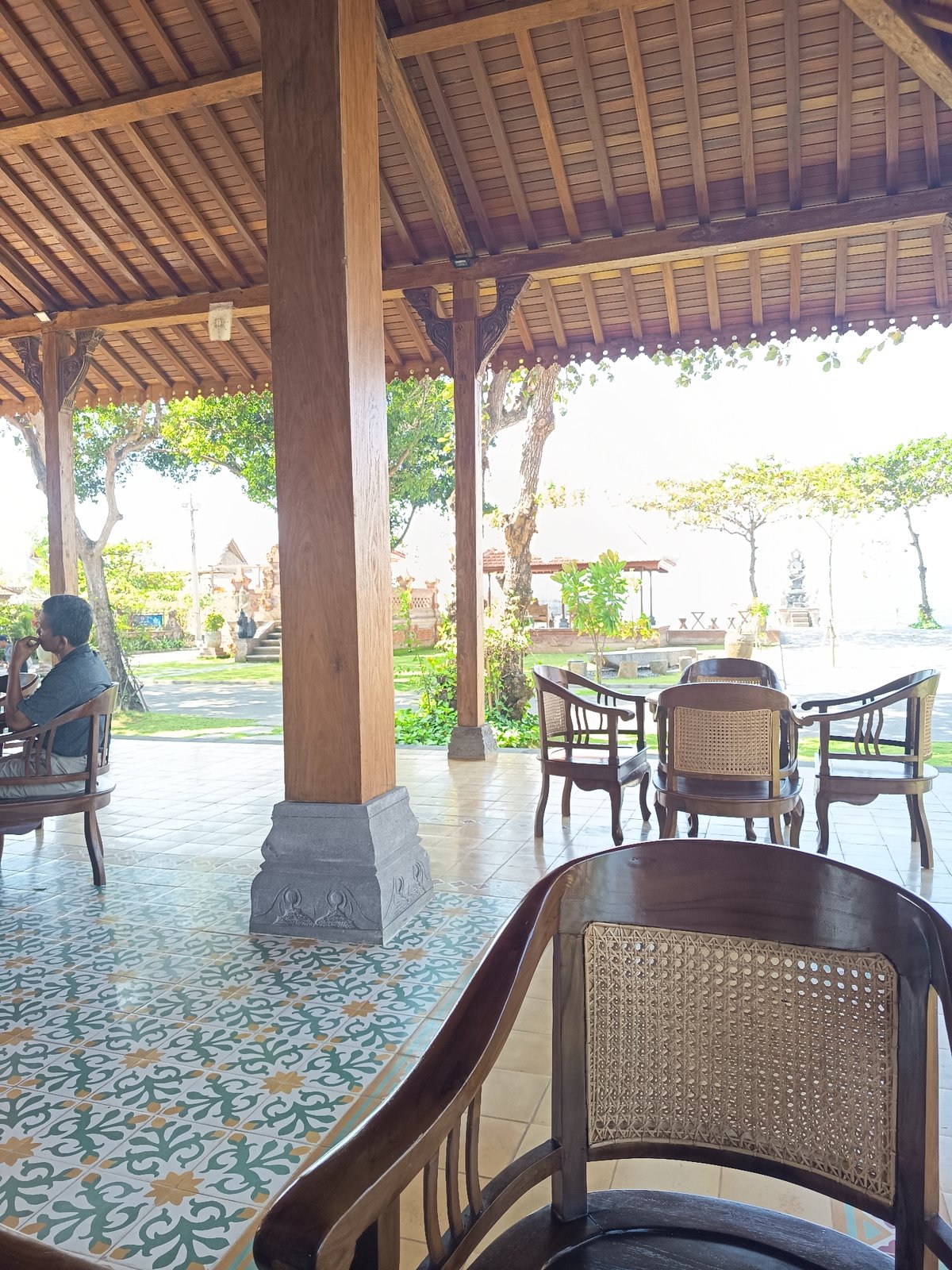 Lazy morning at a Denpasar waterfront square, Bali