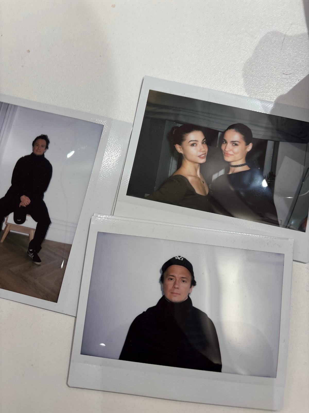 Polaroid portraits captured in Moscow photography session
