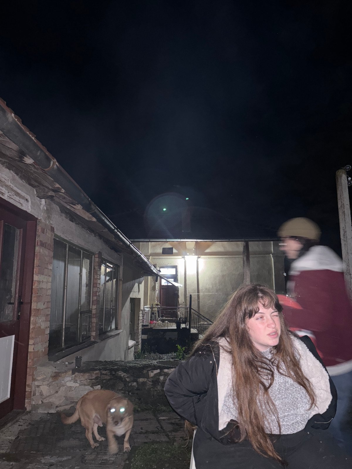 Nighttime fire pit gathering documented in Karlukovo, Bulgaria