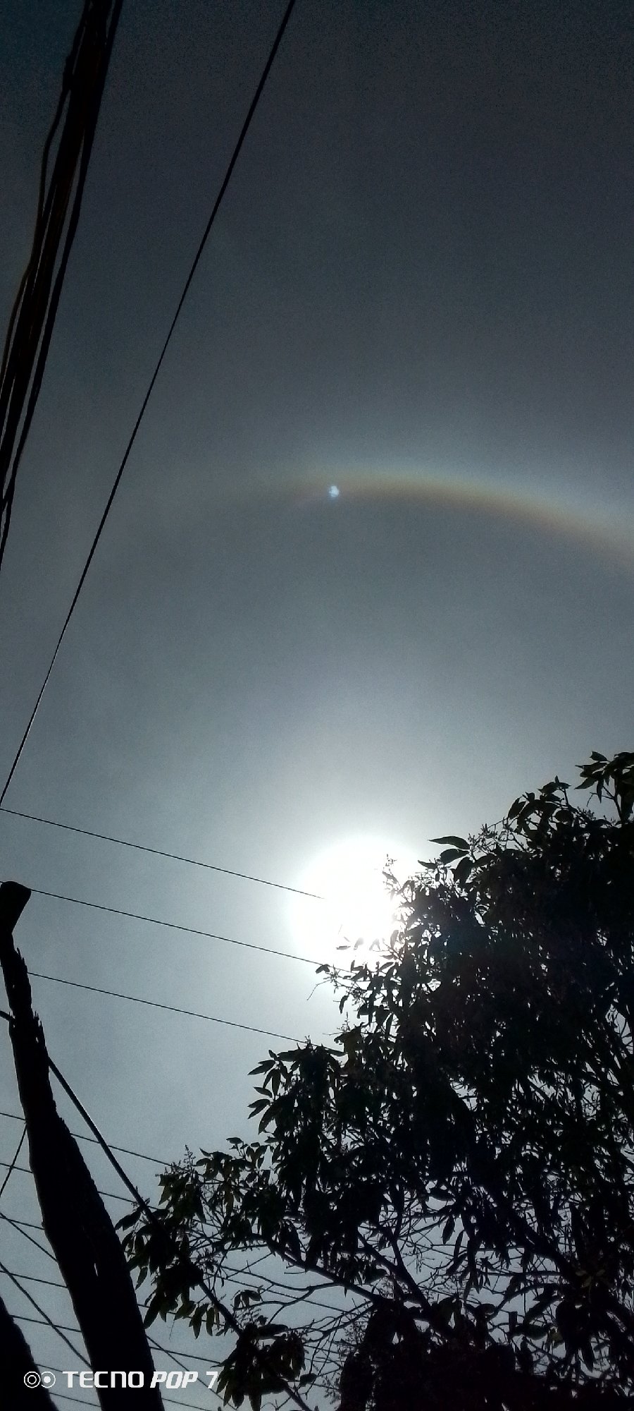 Solar halo phenomenon observed in Altagracia, Venezuela