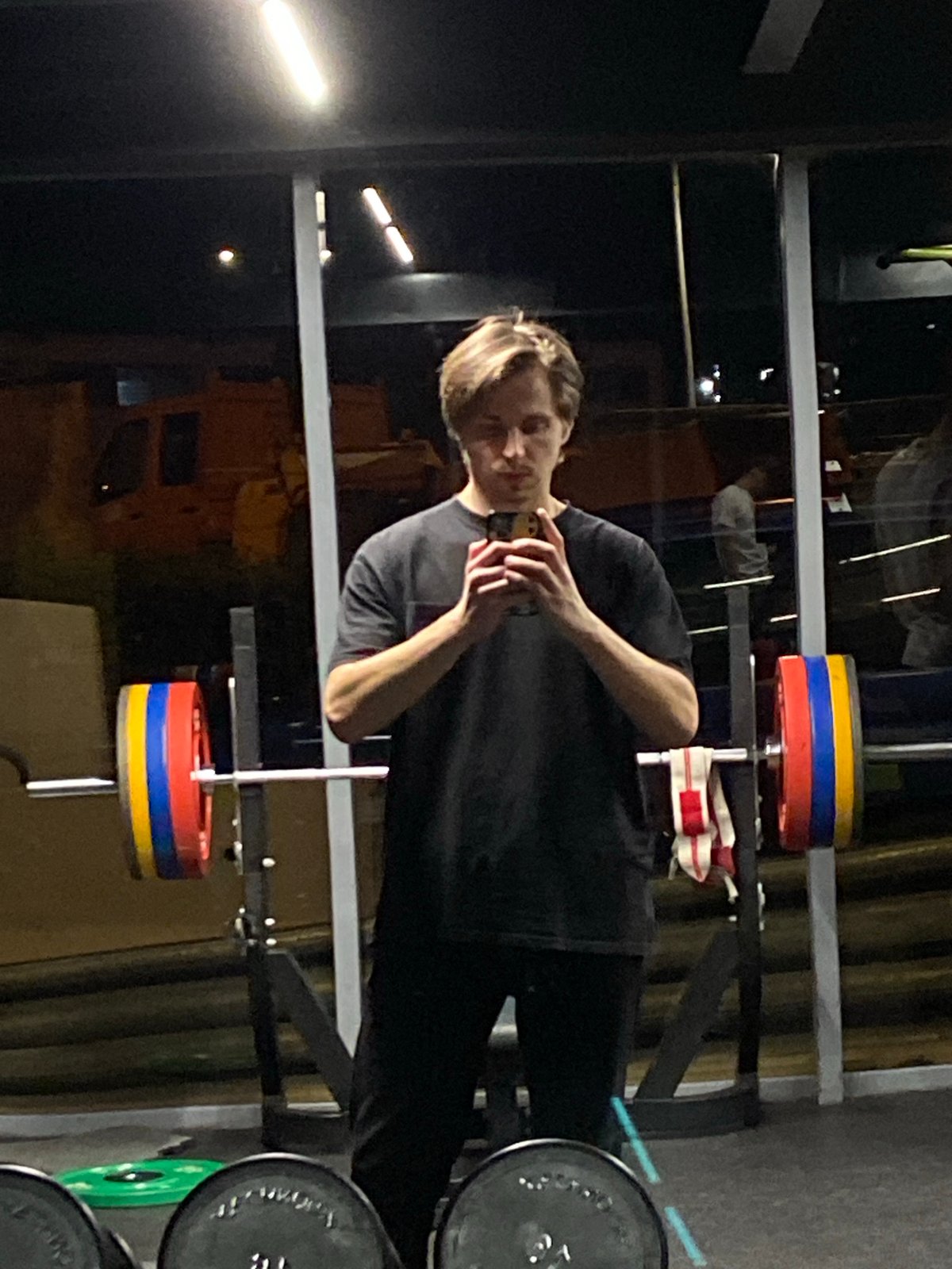 Gym selfie taken in Bar, Montenegro