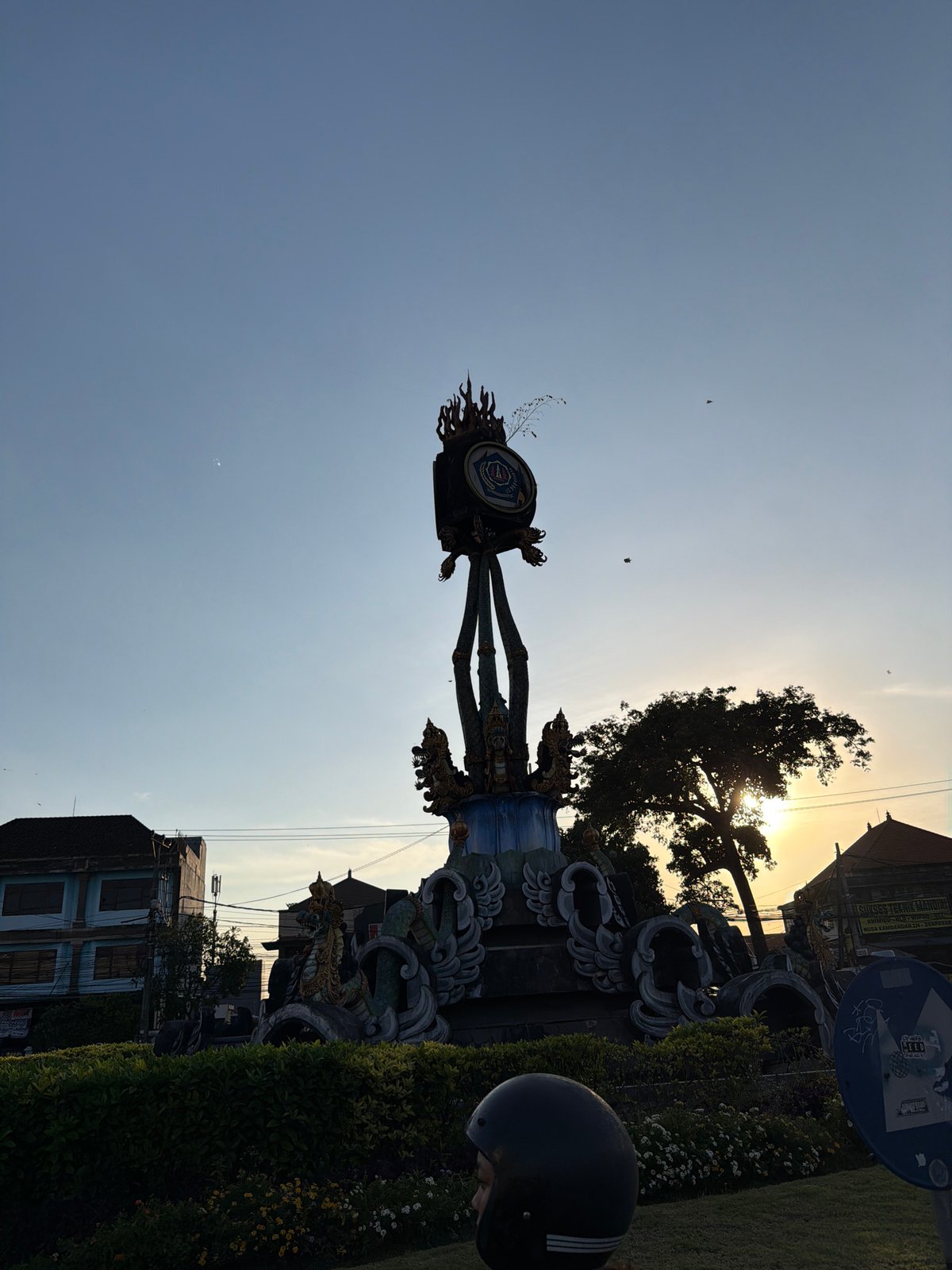 Catur Muka Monument at golden hour, Denpasar