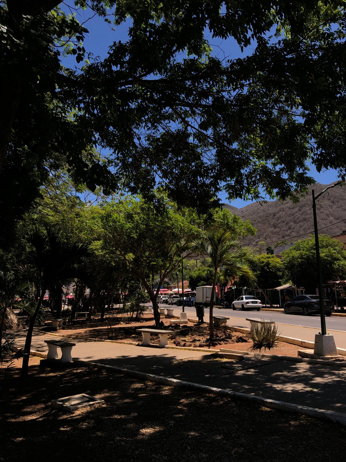 Sunny street scenes documented in Venezuelan mountain valley town