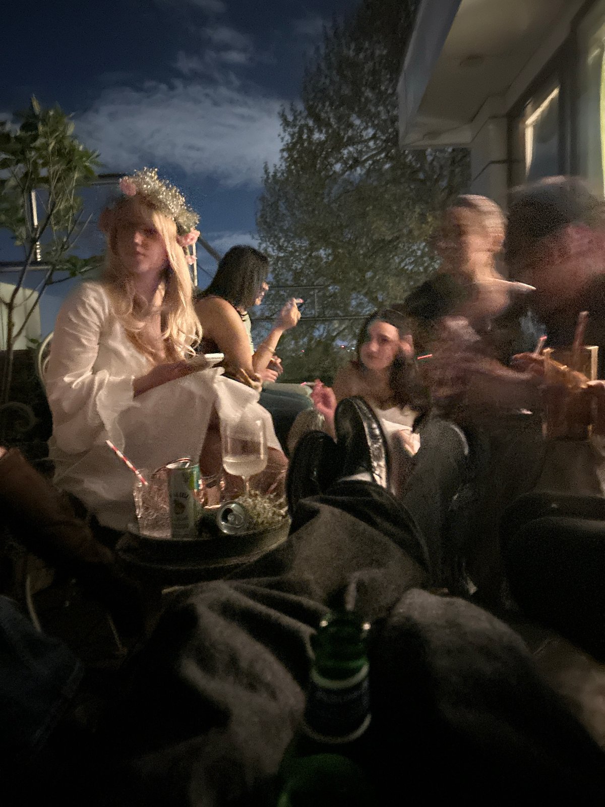 Nighttime outdoor social gathering observed in London