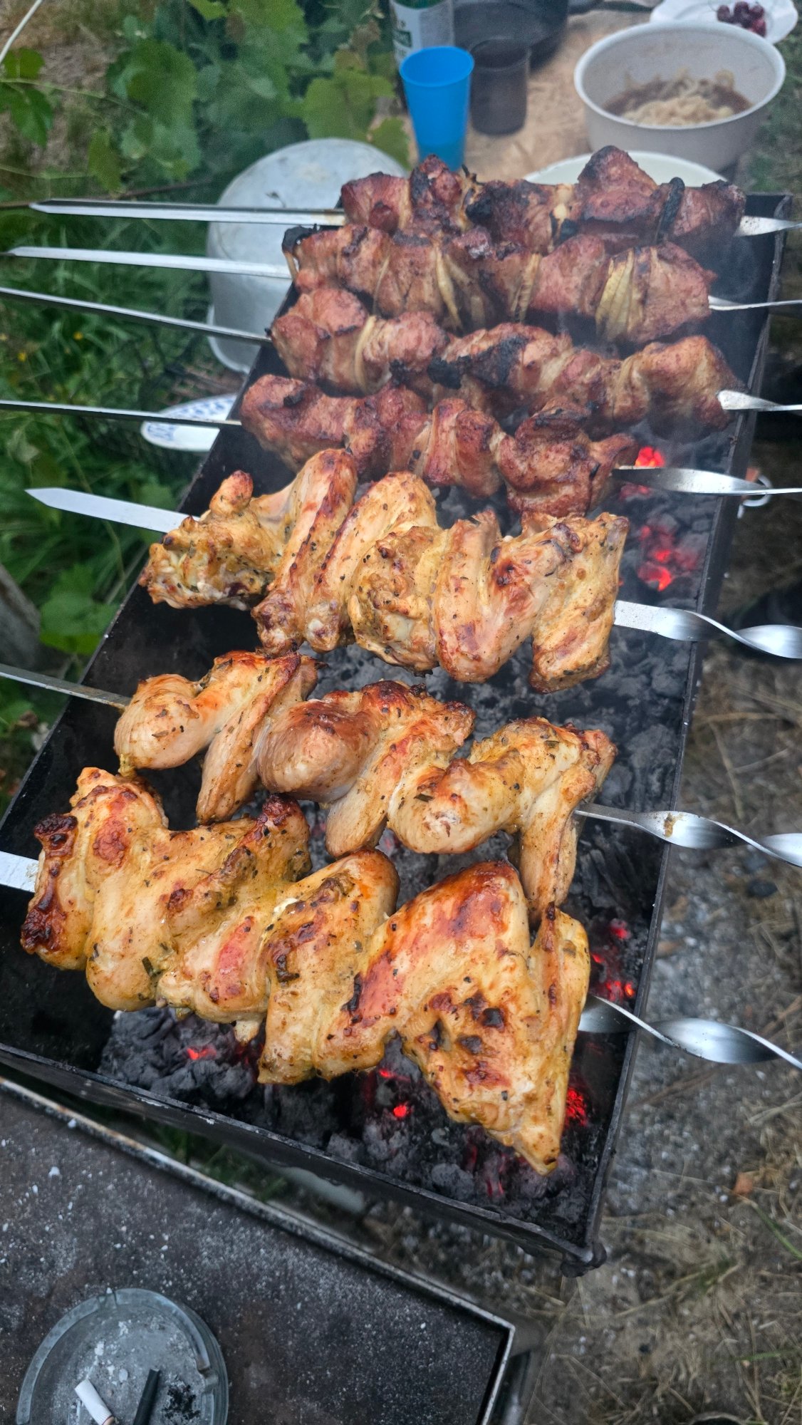 Backyard shashlik session in Yasnohorodka, Ukraine