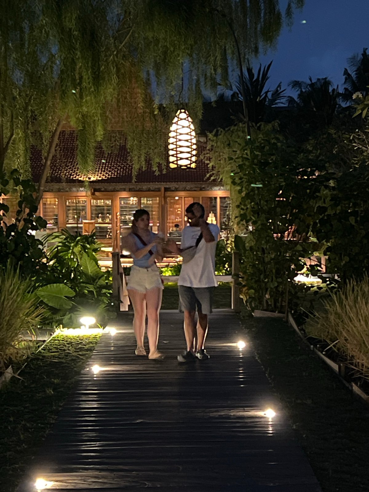 Evening resort and dining scenes captured across Ubud District