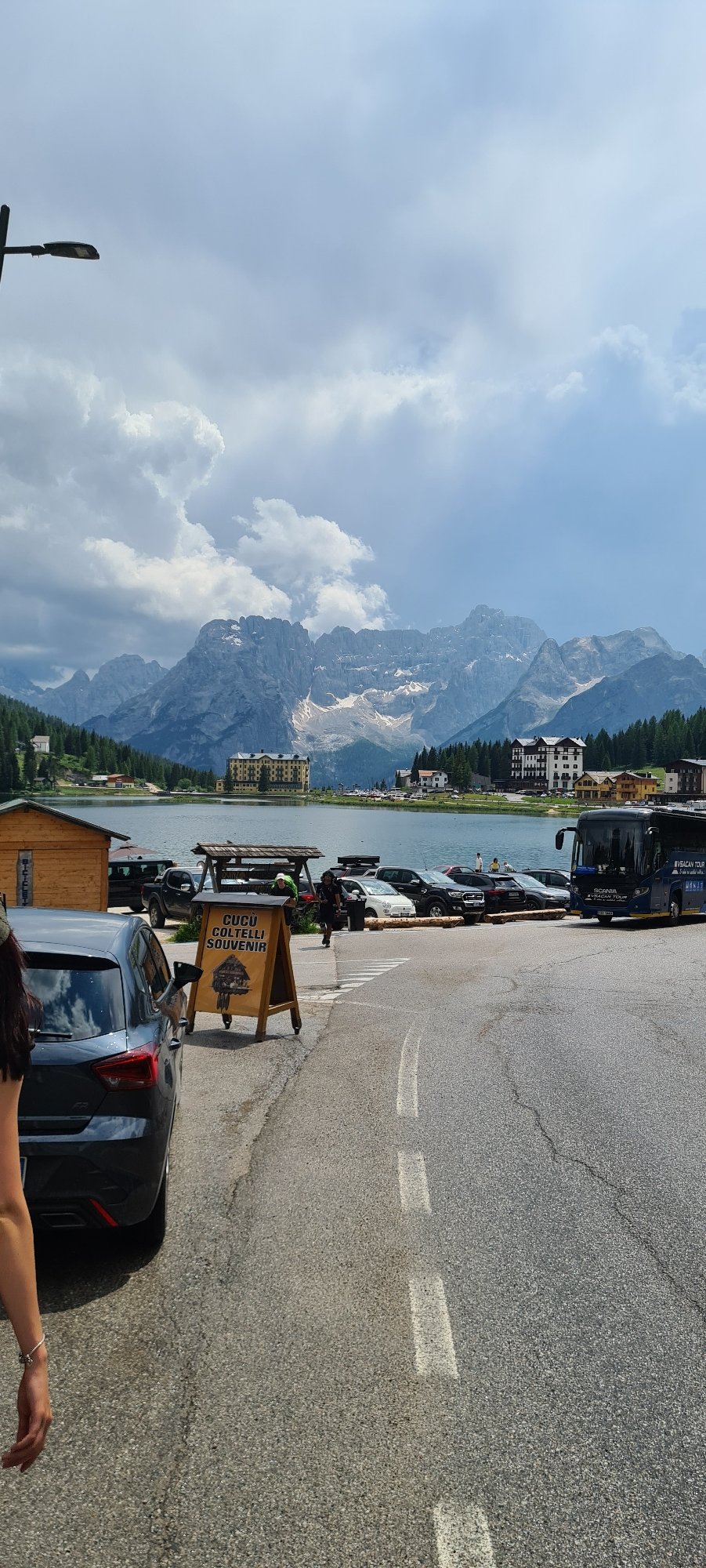Afternoon at Lake Misurina, Dolomites in the background