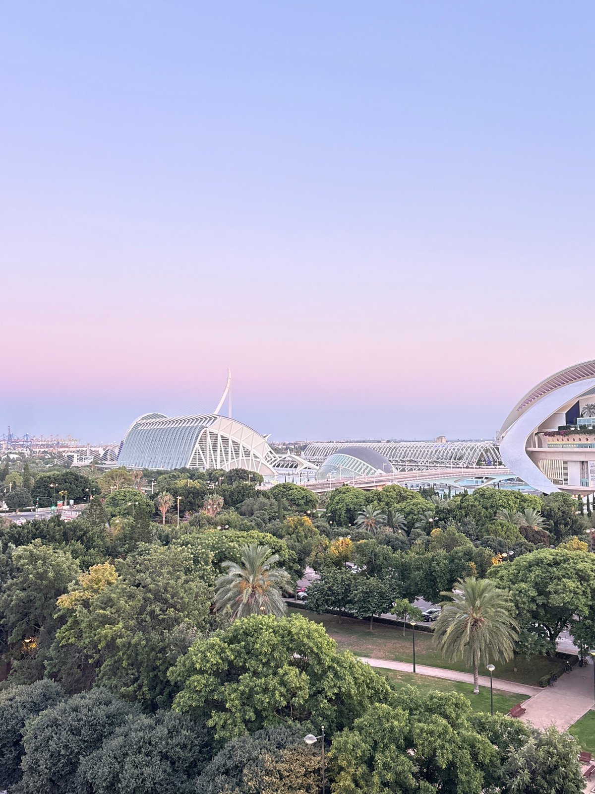 Valencia's City of Arts and Sciences at dusk, multiple angles