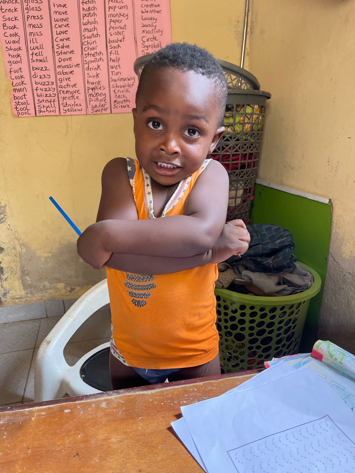 Nigerian children engage in math lessons, educational activities