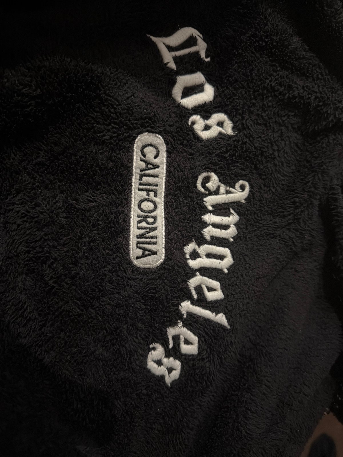 Los Angeles-branded clothing item photographed in Bulgarian village