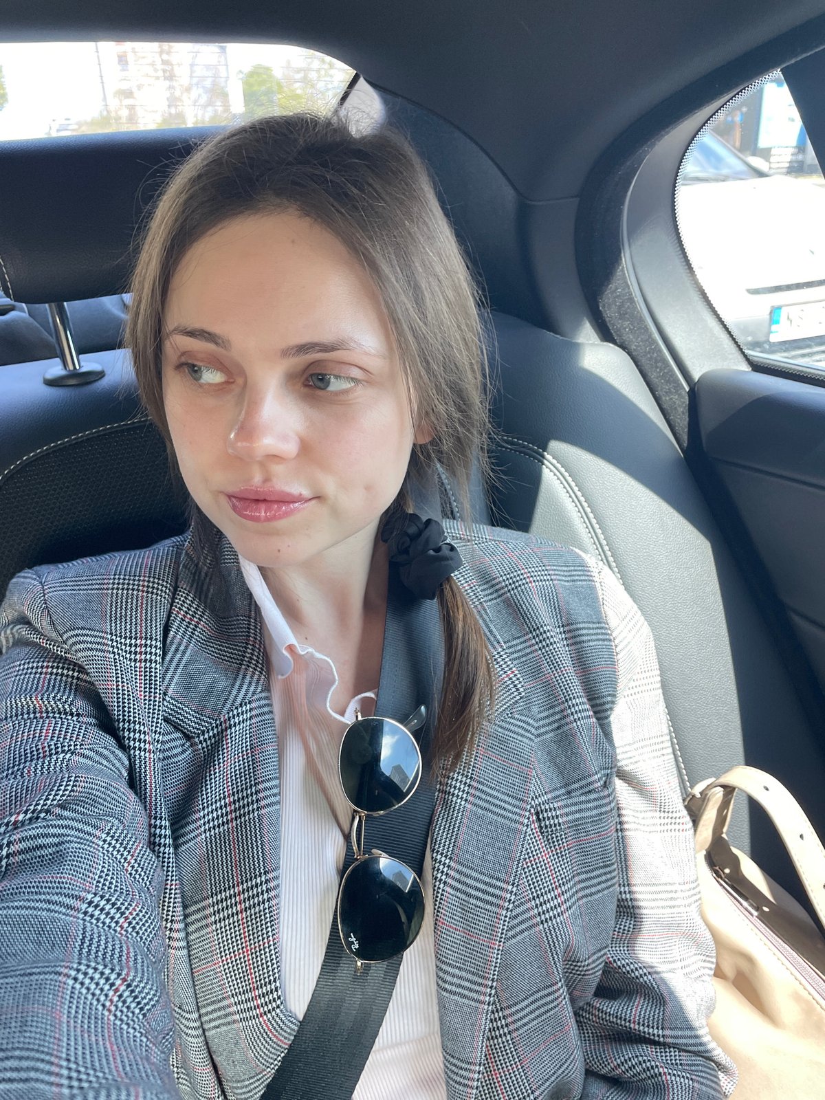 Woman documents POV challenge during car ride in Novi Sad