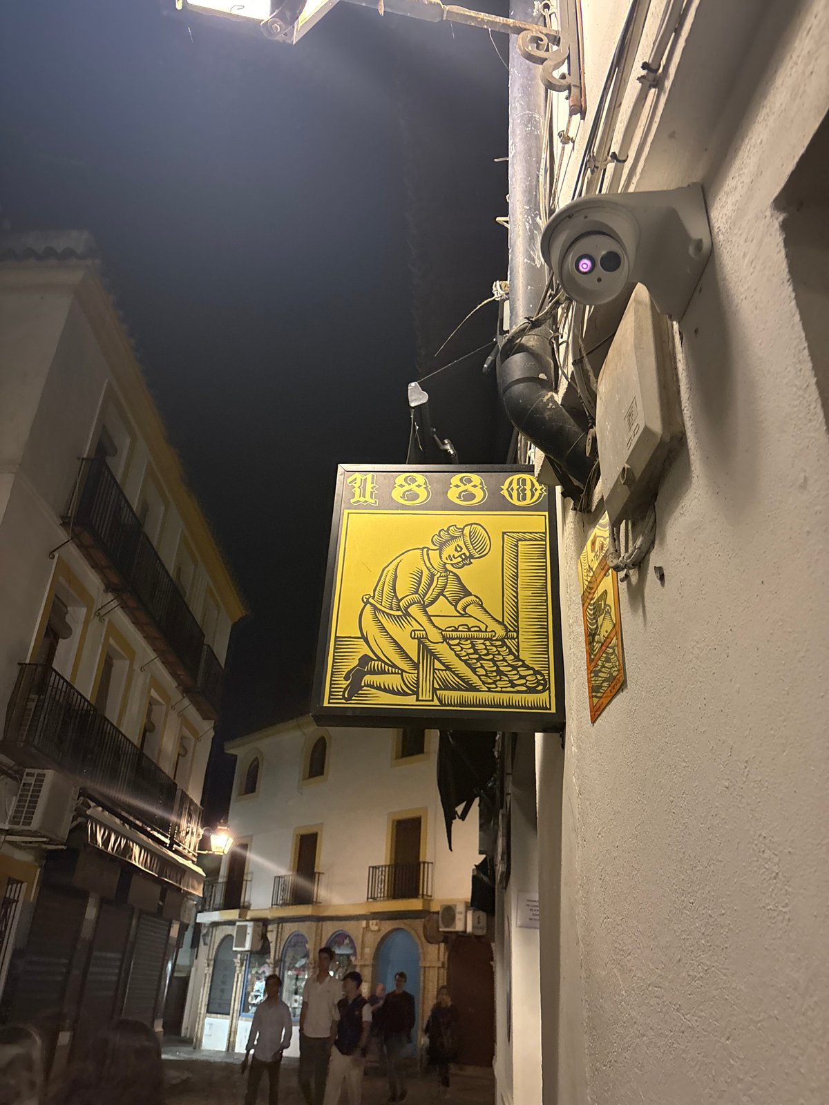 Evening street scenes documented in historic Córdoba, Spain