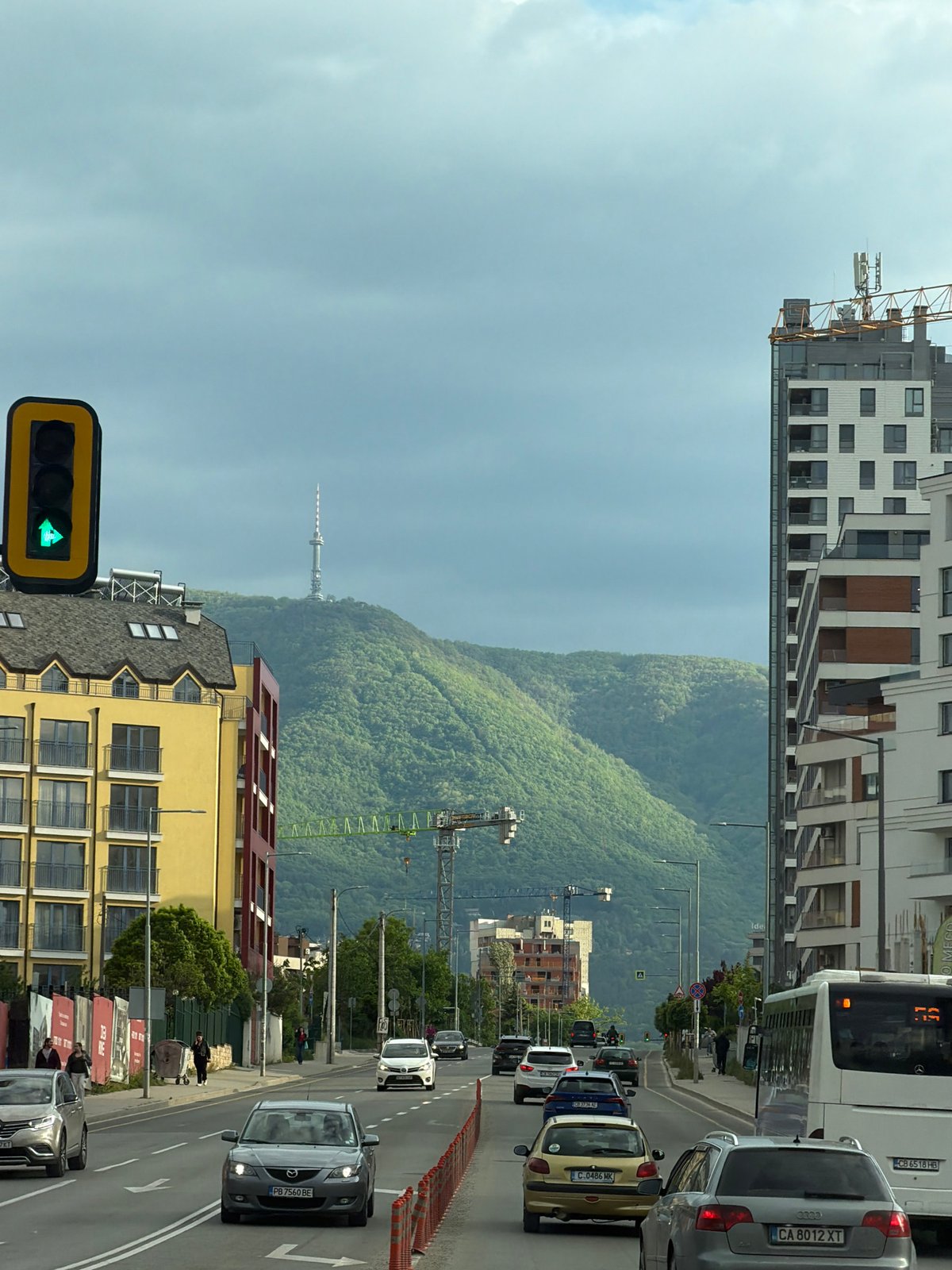 Urban landscape observed in Sofia, Bulgaria