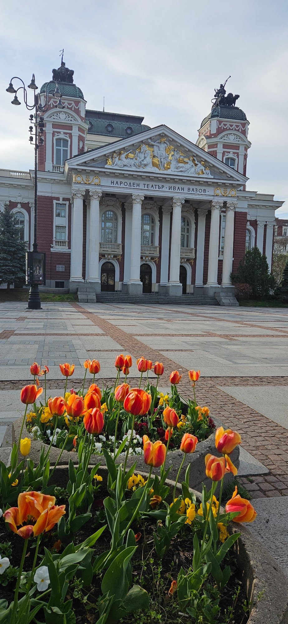 Morning walk through Sofia captures Easter decorations, landmarks