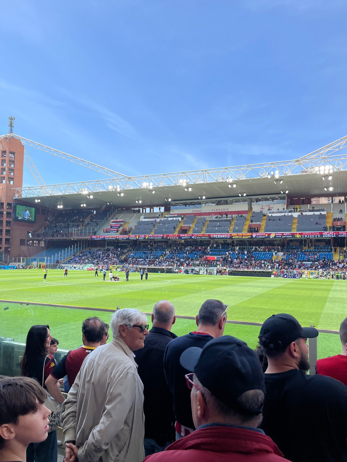 Genoa soccer fans pack stadium and streets for match