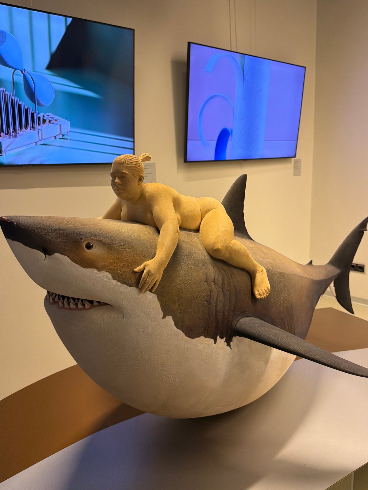 Eclectic art walk through surreal sculptures and paintings