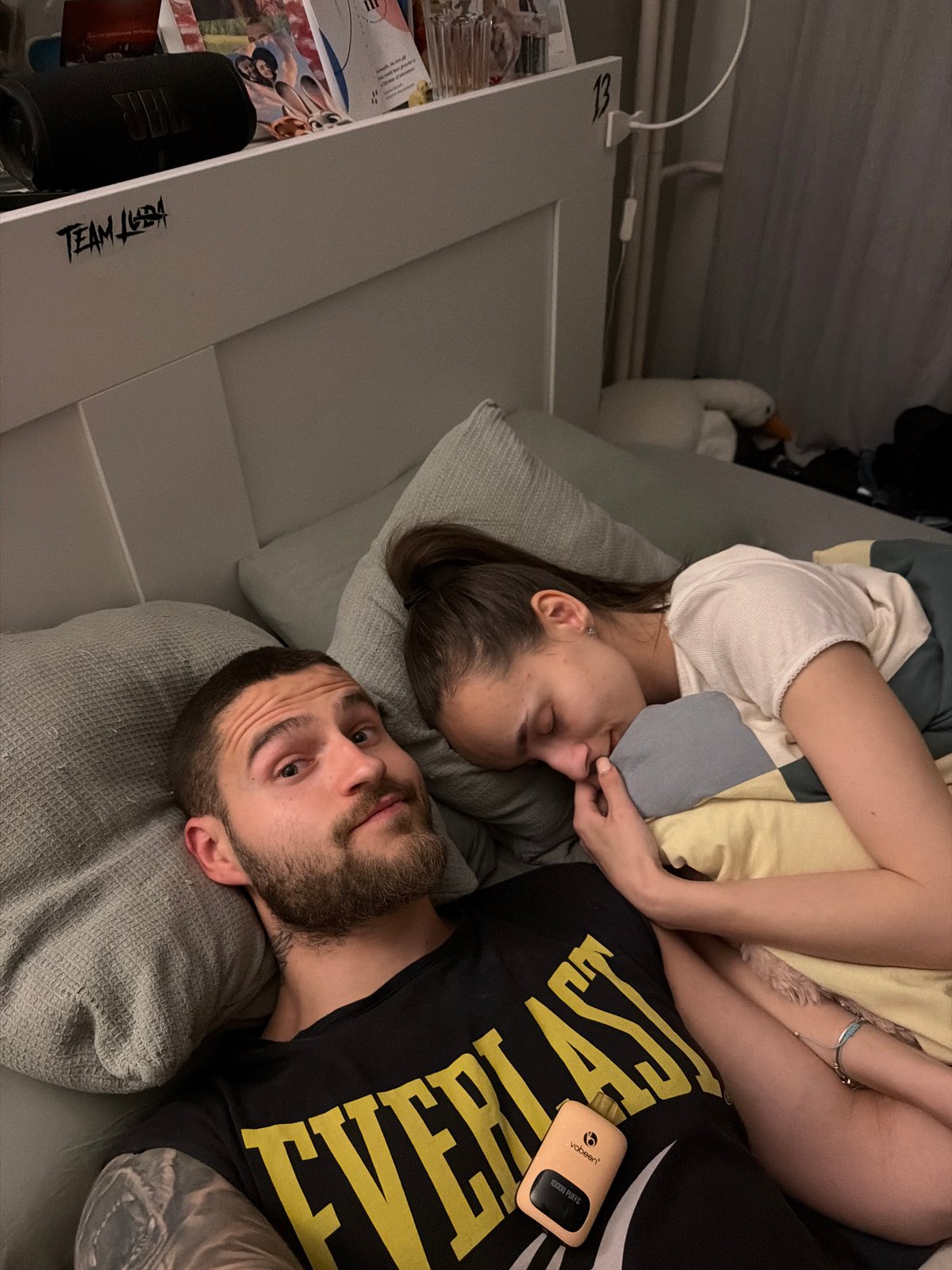 Couple photographed in intimate indoor moment in Sofia