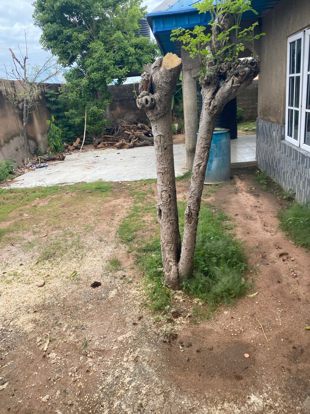 Street-level look at a Nigerian village in mid-construction