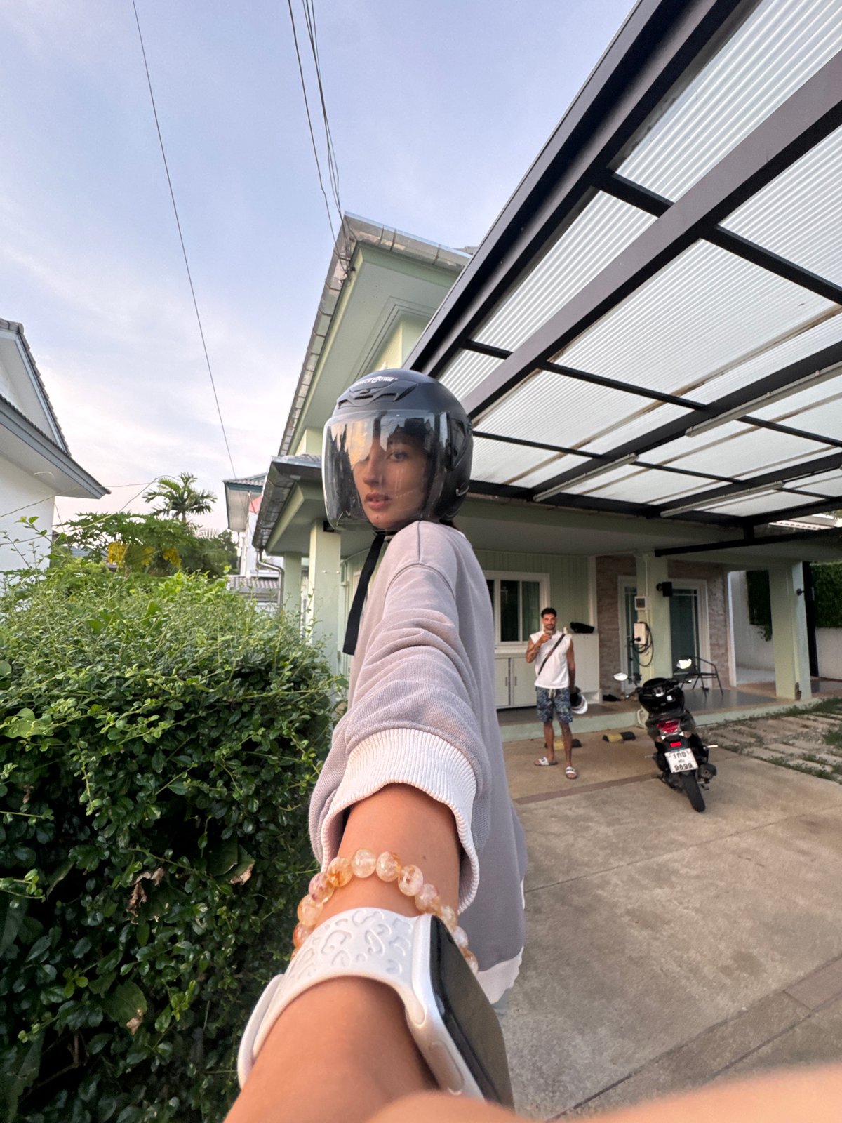 Motorcycle riders document afternoon journey through Chalong residential area