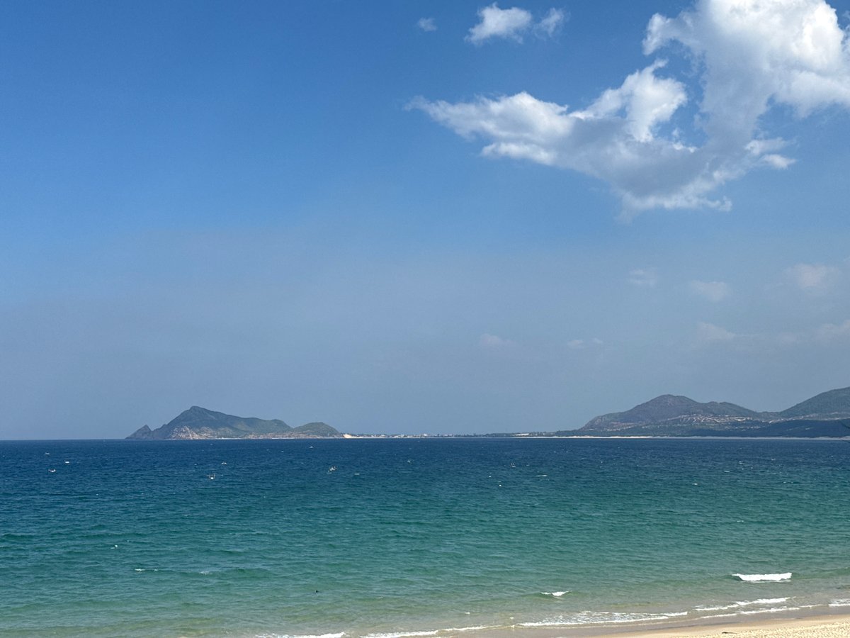 Relaxed tropical beach views from a coastal vantage point