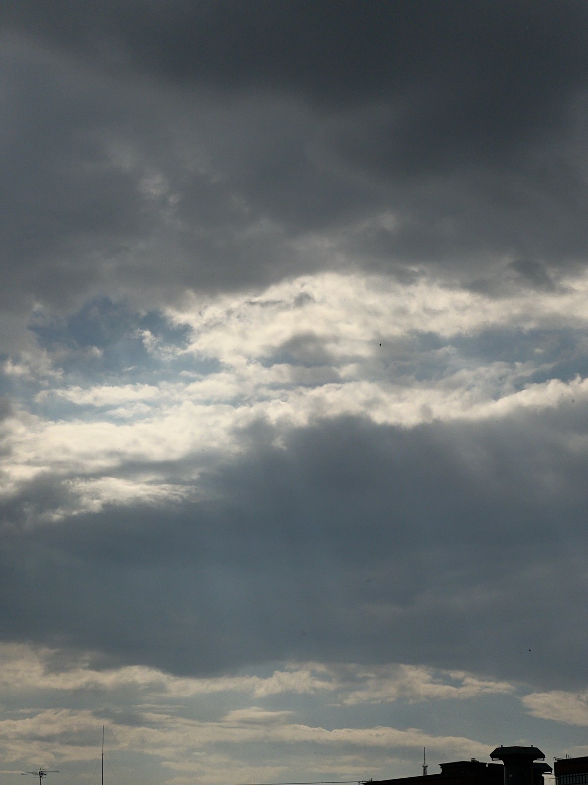 Overcast day observed from apartment buildings in Krasnodar, Russia