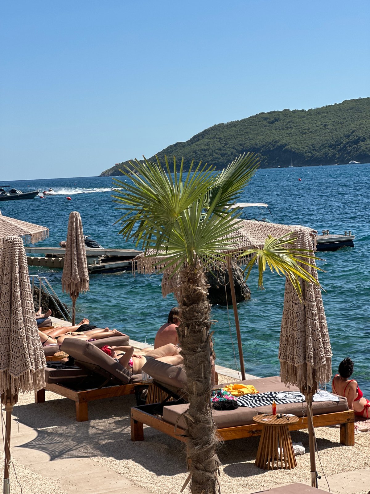 Sunny afternoon along Budva's beaches and marina