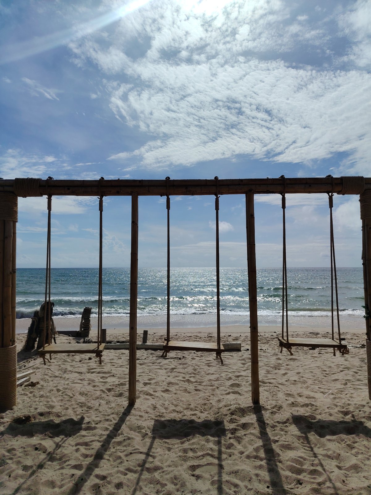 Morning beach life documented in Choeng Thale, Thailand
