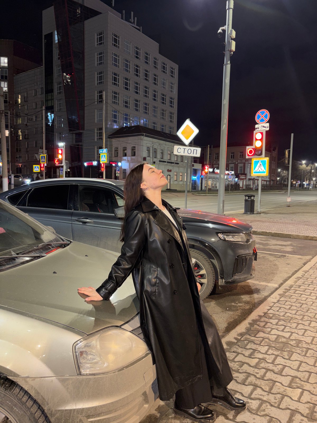 Young woman photographed at multiple locations in Perm, Russia