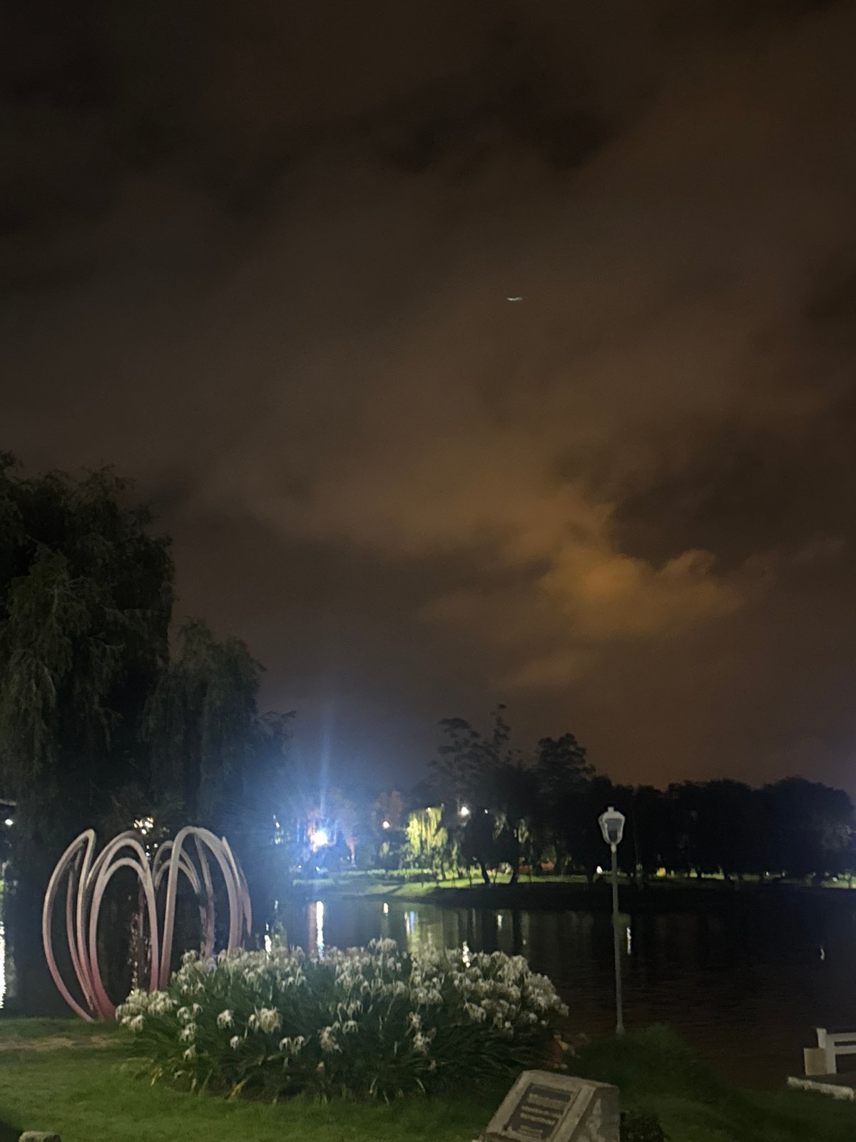 Evening stroll documented through illuminated Đà Lạt park in Vietnam
