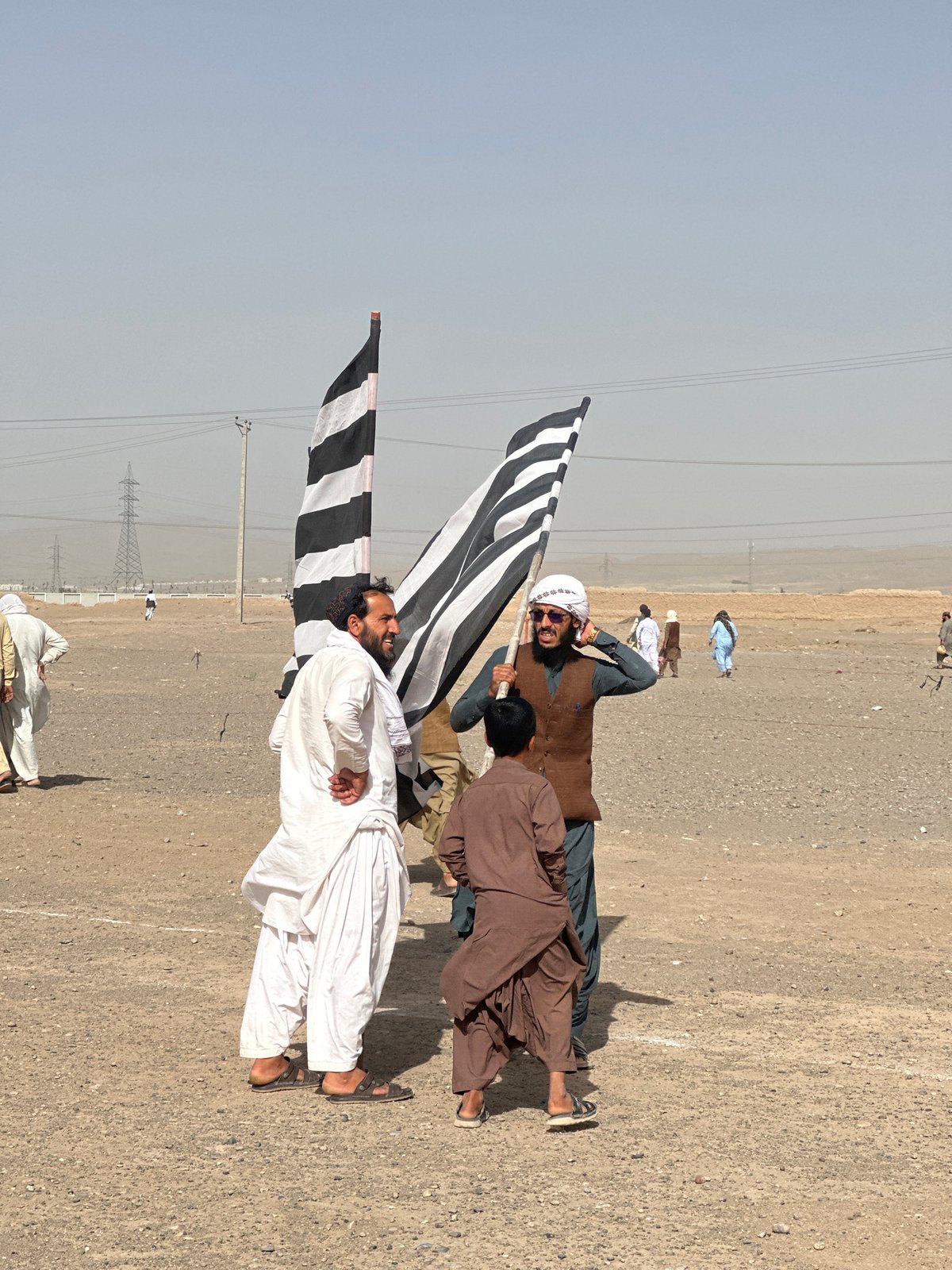 Men hold political rally procession in Pishin Pakistan