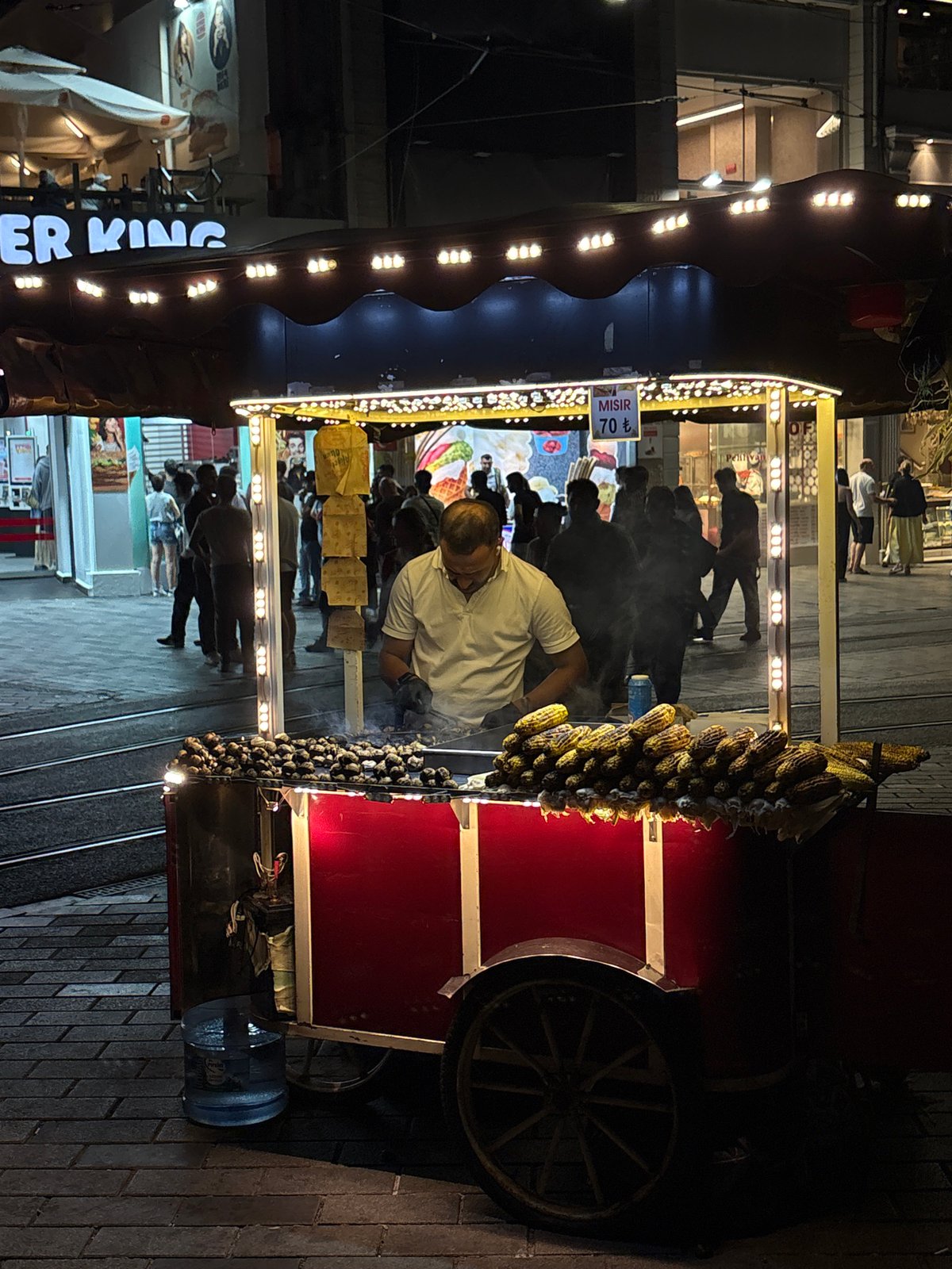 Evening street life documented across Beyoğlu district, Istanbul