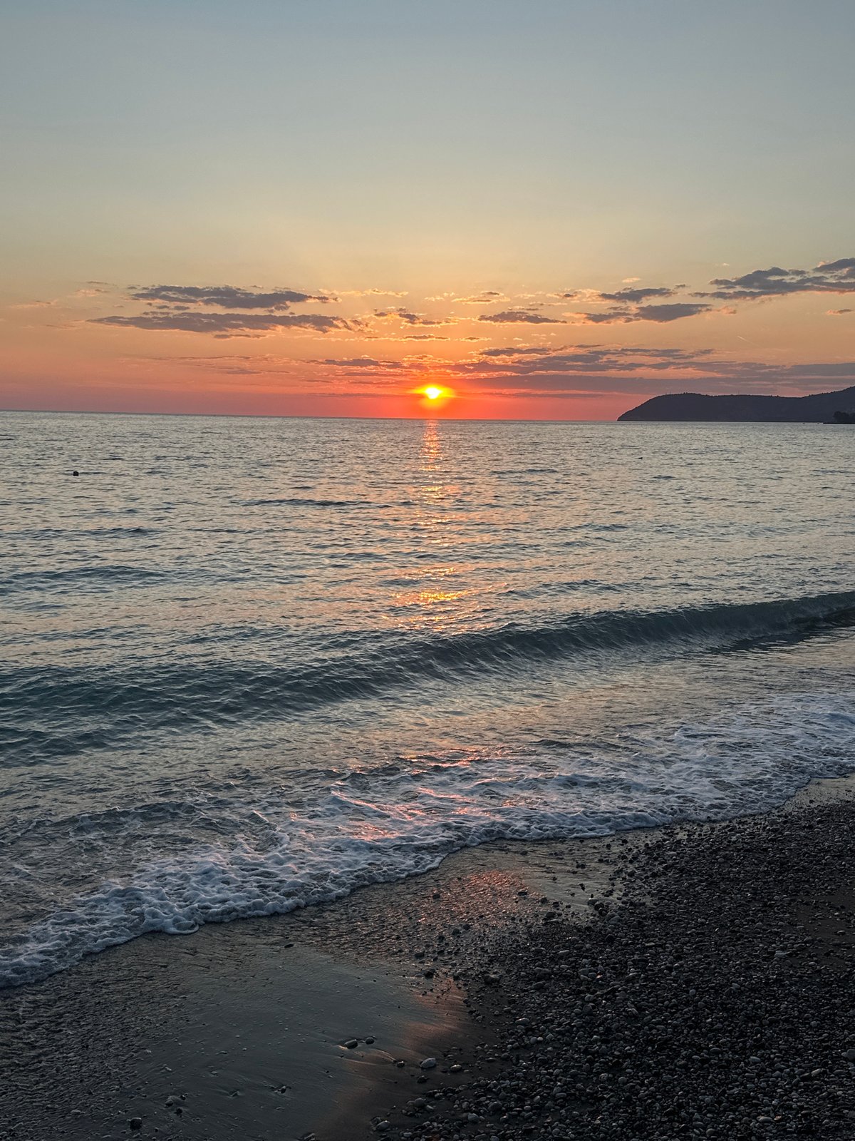 Sunset and dog memories captured in Šušanj, Montenegro