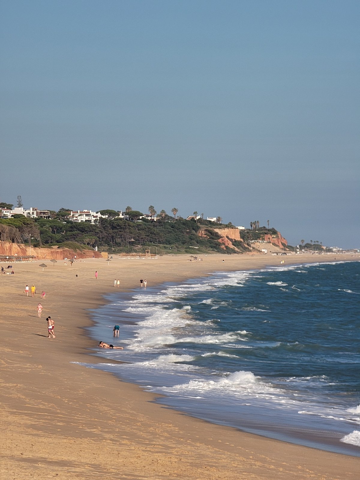 Quiet evening on Quarteira beach, Algarve